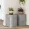 vidaXL - Plantenstandaards - 2 - st - 25x25x35 - cm - bewerkt - hout - betongrijs