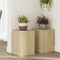 vidaXL - Plantenstandaards - 2 - st - 25x25x35 - cm - bewerkt - hout - sonoma - eiken