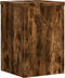 vidaXL - Plantenstandaards - 2 - st - 25x25x35 - cm - bewerkt - hout - gerookt - eiken