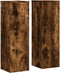 vidaXL - Plantenstandaards - 2 - st - 25x25x80 - cm - bewerkt - hout - gerookt - eiken