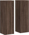 vidaXL - Plantenstandaards - 2 - st - 25x25x80 - cm - bewerkt - hout - bruin - eiken