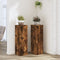 vidaXL - Plantenstandaards - 2 - st - 25x25x80 - cm - bewerkt - hout - gerookt - eiken