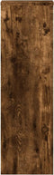 vidaXL - Plantenstandaards - 2 - st - 25x25x80 - cm - bewerkt - hout - gerookt - eiken