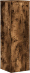 vidaXL - Plantenstandaards - 2 - st - 25x25x80 - cm - bewerkt - hout - gerookt - eiken