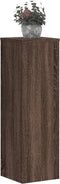 vidaXL - Plantenstandaards - 2 - st - 25x25x80 - cm - bewerkt - hout - bruin - eiken