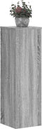 vidaXL - Plantenstandaards - 2 - st - 25x25x80 - cm - bewerkt - hout - grijs - sonoma