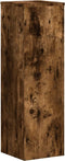 vidaXL - Plantenstandaards - 2 - st - 25x25x80 - cm - bewerkt - hout - gerookt - eiken