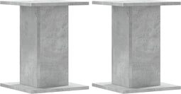 vidaXL - Plantenstandaards - 2 - st - 30x30x40 - cm - bewerkt - hout - betongrijs