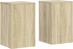 vidaXL - Plantenstandaards - 2 - st - 30x30x50 - cm - bewerkt - hout - sonoma - eiken