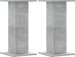 vidaXL - Plantenstandaards - 2 - st - 30x30x60 - cm - bewerkt - hout - betongrijs