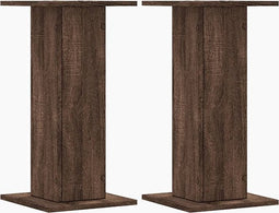 vidaXL - Plantenstandaards - 2 - st - 30x30x60 - cm - bewerkt - hout - bruin - eiken