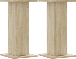 vidaXL - Plantenstandaards - 2 - st - 30x30x60 - cm - bewerkt - hout - sonoma - eiken