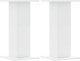 vidaXL - Plantenstandaards - 2 - st - 30x30x60 - cm - bewerkt - hout - wit