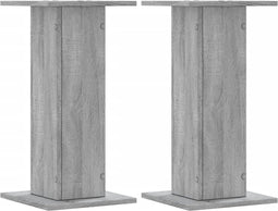 vidaXL - Plantenstandaards - 2 - st - 30x30x60 - cm - bewerkt - hout - grijs - sonoma