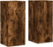 vidaXL - Plantenstandaards - 2 - st - 30x30x70 - cm - bewerkt - hout - gerookt - eiken