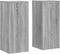 vidaXL - Plantenstandaards - 2 - st - 30x30x70 - cm - bewerkt - hout - grijs - sonoma