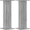 vidaXL - Plantenstandaards - 2 - st - 30x30x80 - cm - bewerkt - hout - grijs - sonoma