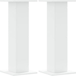 vidaXL - Plantenstandaards - 2 - st - 30x30x80 - cm - bewerkt - hout - wit