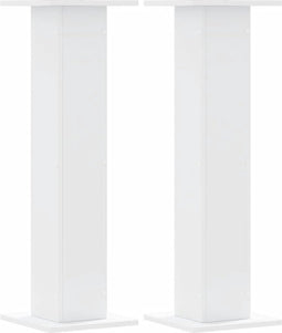 vidaXL - Plantenstandaards - 2 - st - 30x30x95 - cm - bewerkt - hout - wit