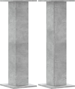 vidaXL - Plantenstandaards - 2 - st - 30x30x95 - cm - bewerkt - hout - betongrijs