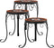 vidaXL - Plantenstandaards - 3 - st - keramiek - terracottakleurig - en - wit