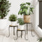 vidaXL - Plantenstandaards - 3 - st - keramiek - terracottakleurig - en - wit