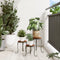 vidaXL - Plantenstandaards - 3 - st - keramiek - terracottakleurig - en - wit