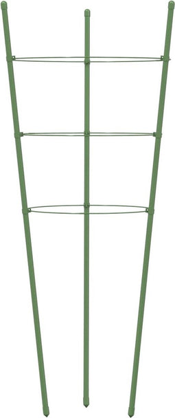 vidaXL - Plantensteunen - 5 - st - met - 3 - ringen - 45 - cm - staal - groen