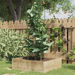 vidaXL - Plantensteunen - 5 - st - met - 3 - ringen - 75 - cm - staal - groen
