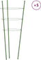 vidaXL - Plantensteunen - 5 - st - met - 3 - ringen - 75 - cm - staal - groen