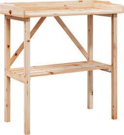vidaXL - Plantentafel - met - schap - 78x38x82,5 - cm - massief - vurenhout