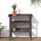 vidaXL - Plantentafel - met - schappen - 78x38x82,5 - cm - vurenhout - grijs