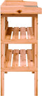 vidaXL - Plantentafel - met - schappen - 78x38x82,5 - cm - vurenhout - bruin