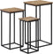 vidaXL - Plantentafelset - gerecycled - teakhout - 3-delig