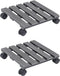 vidaXL - Plantentrolleys - 2 - st - 30x30x7,5 - cm - HKC - grijs