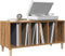 vidaXL - Platenkast - 100x38x48 - cm - bewerkt - hout - artisanaal - eikenkleur