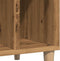 vidaXL - Platenkast - 100x38x48 - cm - bewerkt - hout - artisanaal - eikenkleur