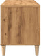 vidaXL - Platenkast - 100x38x48 - cm - bewerkt - hout - artisanaal - eikenkleur