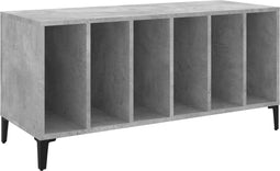 vidaXL - Platenkast - 100x38x48 - cm - bewerkt - hout - betongrijs