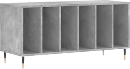 vidaXL - Platenkast - 100x38x48 - cm - bewerkt - hout - betongrijs