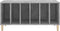 vidaXL - Platenkast - 100x38x48 - cm - bewerkt - hout - betongrijs