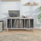vidaXL - Platenkast - 100x38x48 - cm - bewerkt - hout - betongrijs