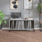 vidaXL - Platenkast - 100x38x48 - cm - bewerkt - hout - betongrijs
