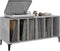 vidaXL - Platenkast - 100x38x48 - cm - bewerkt - hout - betongrijs