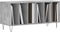 vidaXL - Platenkast - 100x38x48 - cm - bewerkt - hout - betongrijs
