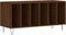 vidaXL - Platenkast - 100x38x48 - cm - bewerkt - hout - bruin - eikenkleur