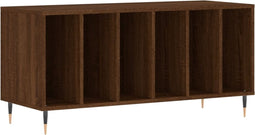 vidaXL - Platenkast - 100x38x48 - cm - bewerkt - hout - bruin - eikenkleur