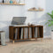 vidaXL - Platenkast - 100x38x48 - cm - bewerkt - hout - bruin - eikenkleur