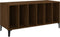 vidaXL - Platenkast - 100x38x48 - cm - bewerkt - hout - bruin - eikenkleur