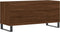 vidaXL - Platenkast - 100x38x48 - cm - bewerkt - hout - bruin - eikenkleur